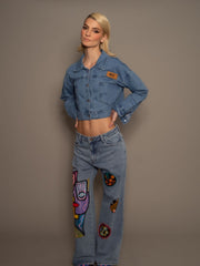 Chaqueta corta bordada