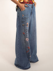 Jean estampado Bota recta