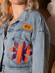 Chaqueta Corta pintada petalos