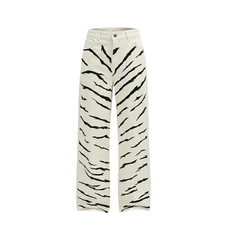 Jean pintado white zebra