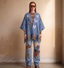 Kimono Bordado en denim
