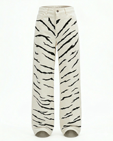 Jean pintado white zebra
