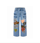 Jean Patchwork Corazones