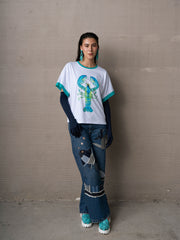 Jean coral Patchwork