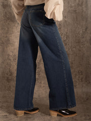 Jean corazones bordados