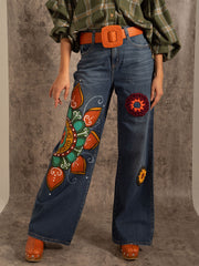 jean pintado + crochet