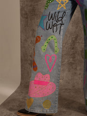 Jean wild west a mano