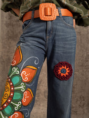 jean pintado + crochet