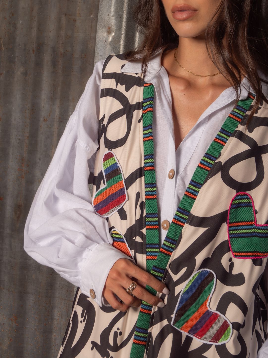 Kimono sin mangas Patchwork