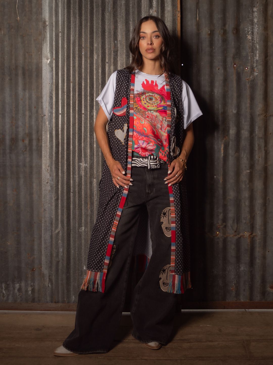 Kimono sin mangas Patchwork