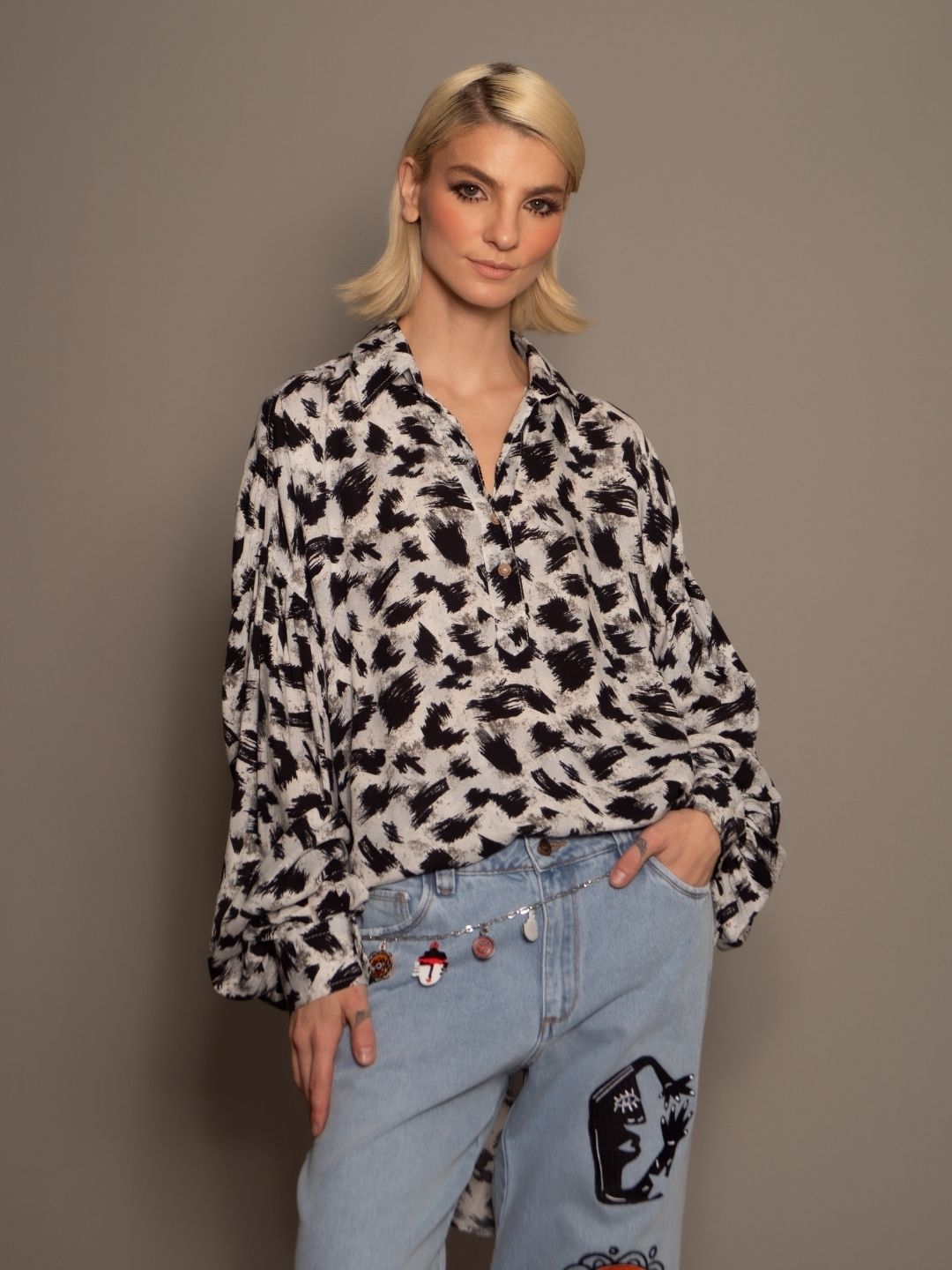 Bluson Bianca Estampado