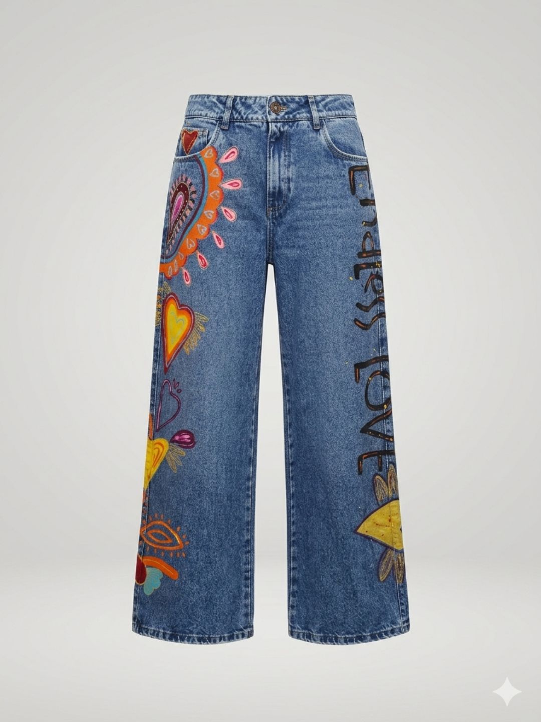 Jeans Coralma Pintado a mano