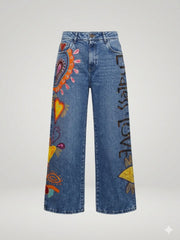 Jeans Coralma Pintado a mano