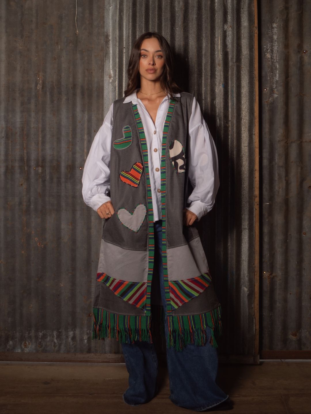 Kimono sin mangas Patchwork