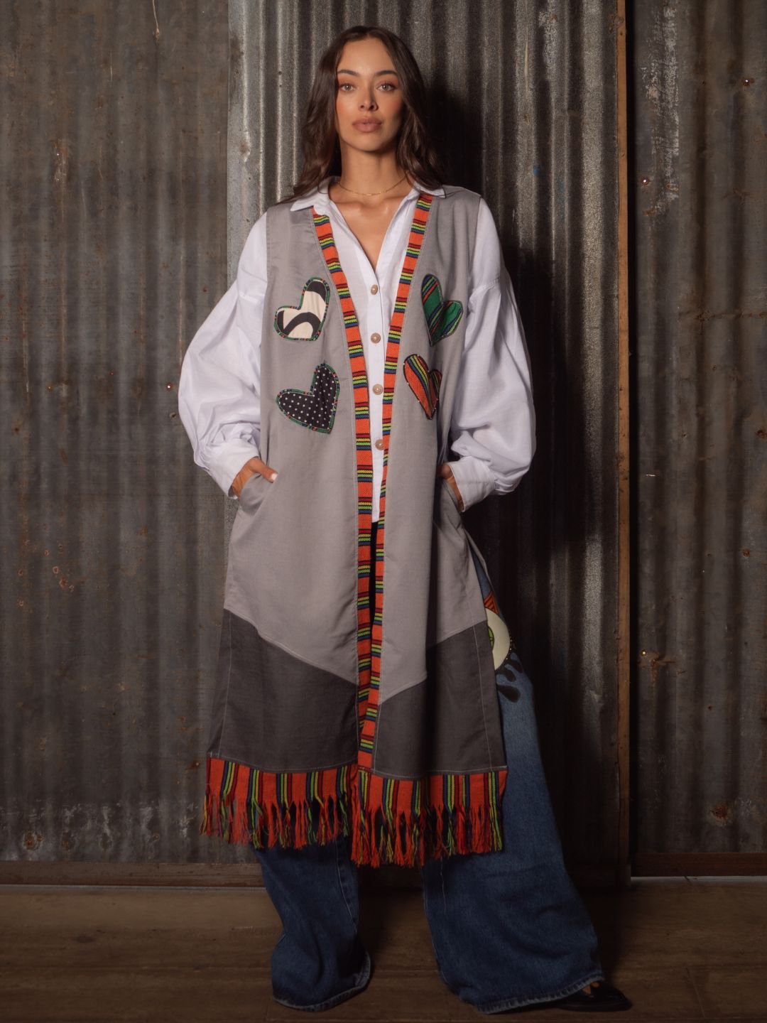 Kimono sin mangas Patchwork