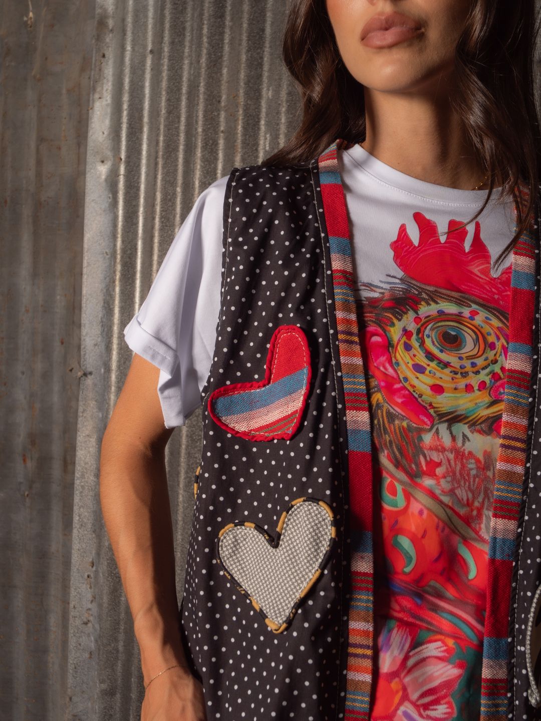 Kimono sin mangas Patchwork