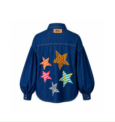 Camisa Pintada a mano Stars
