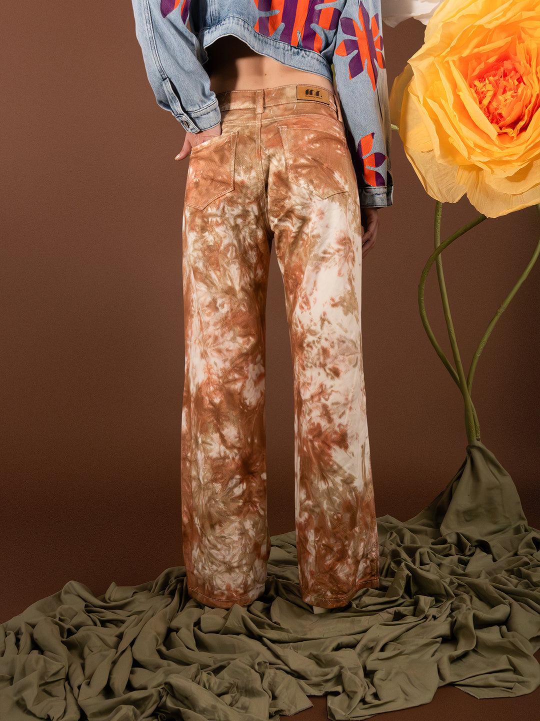 Jean Tie dye flor multicolor