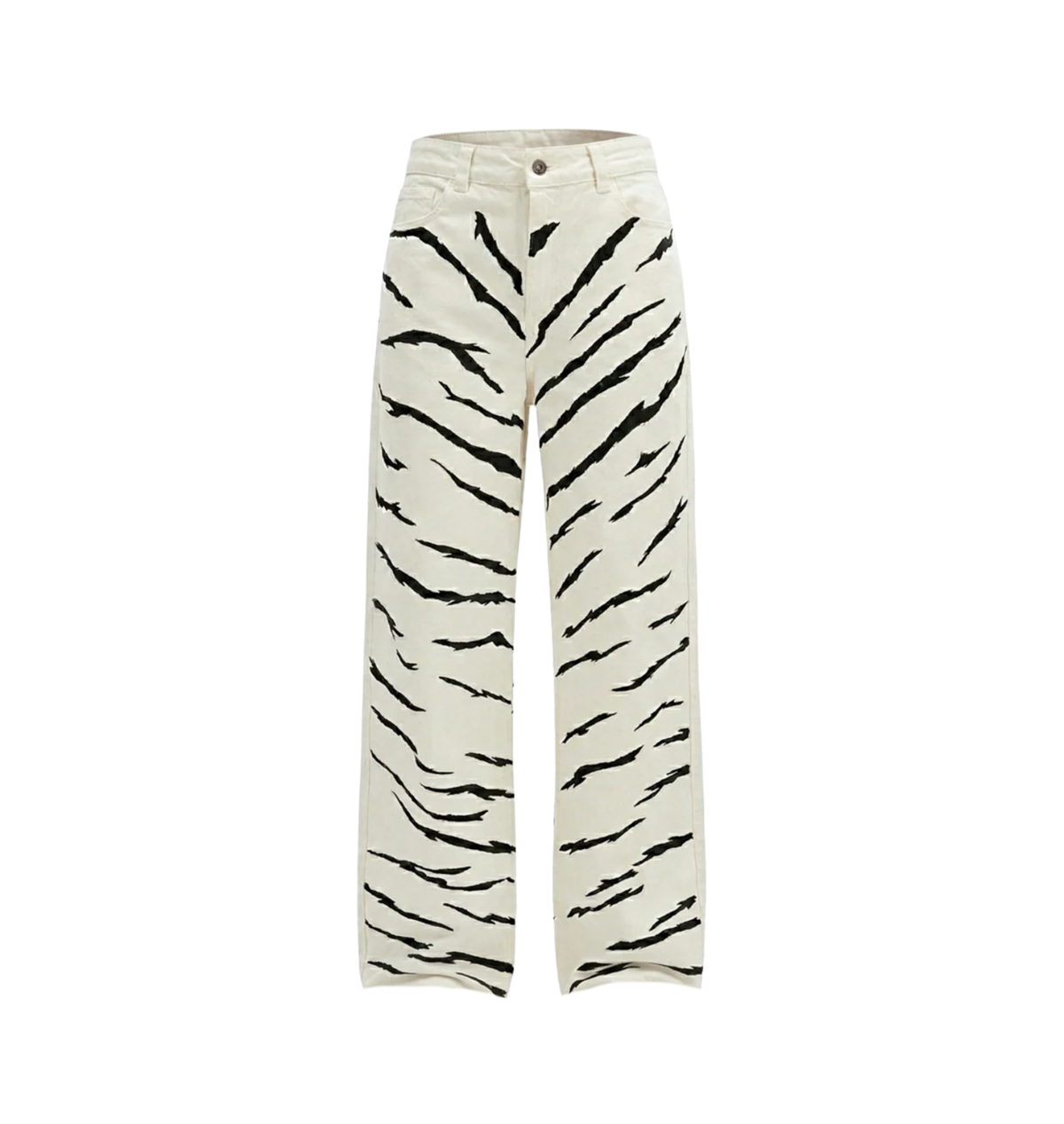 Jean pintado white zebra