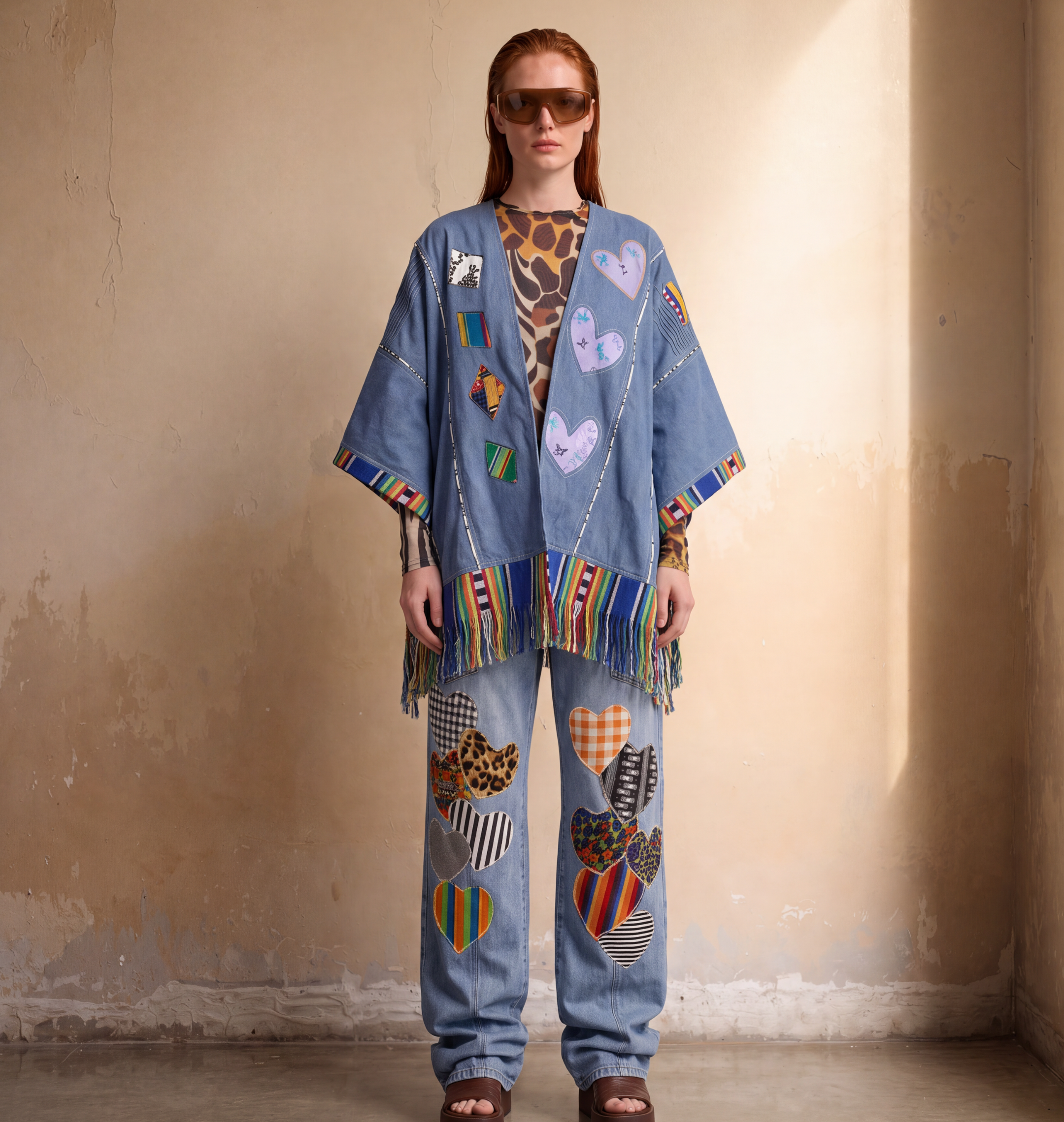Kimono Bordado en denim
