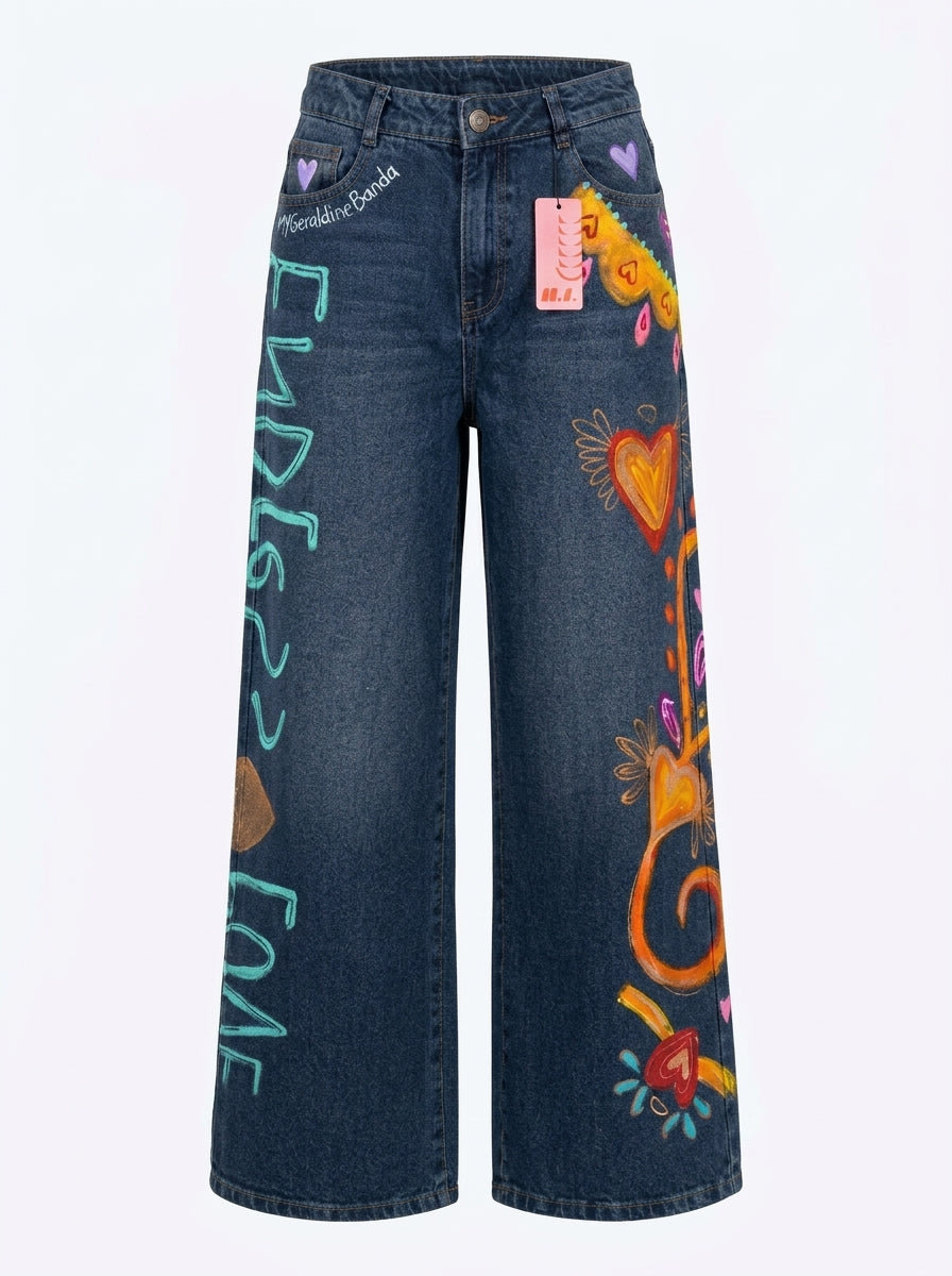 Jeans Coralma Pintado a mano