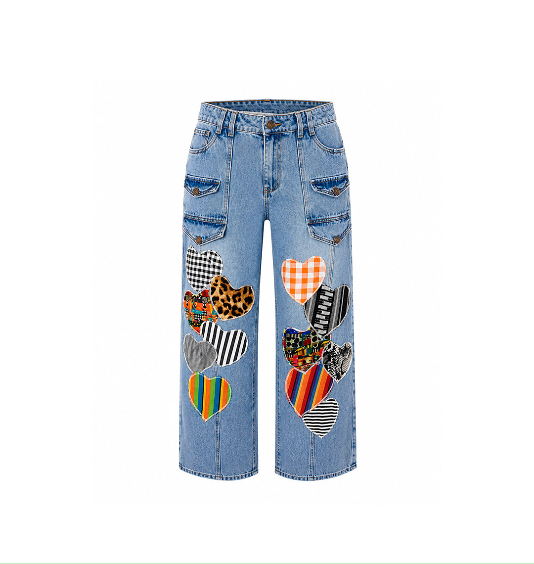 jean patchwork corazones