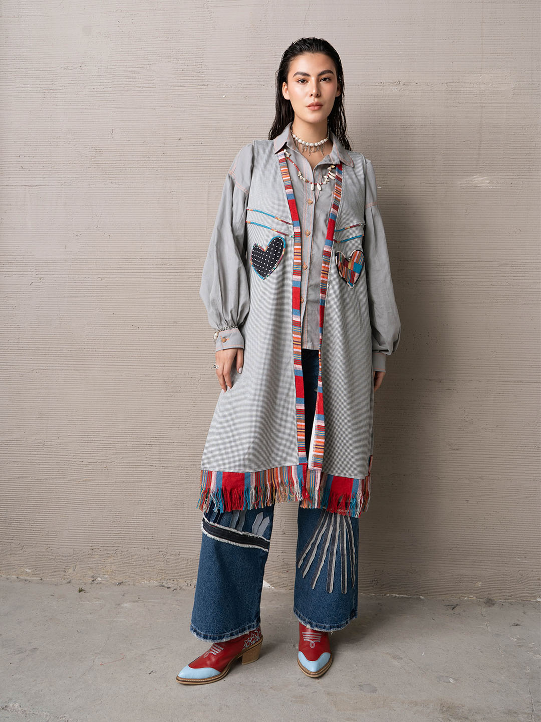 Kimono sin mangas Patchwork